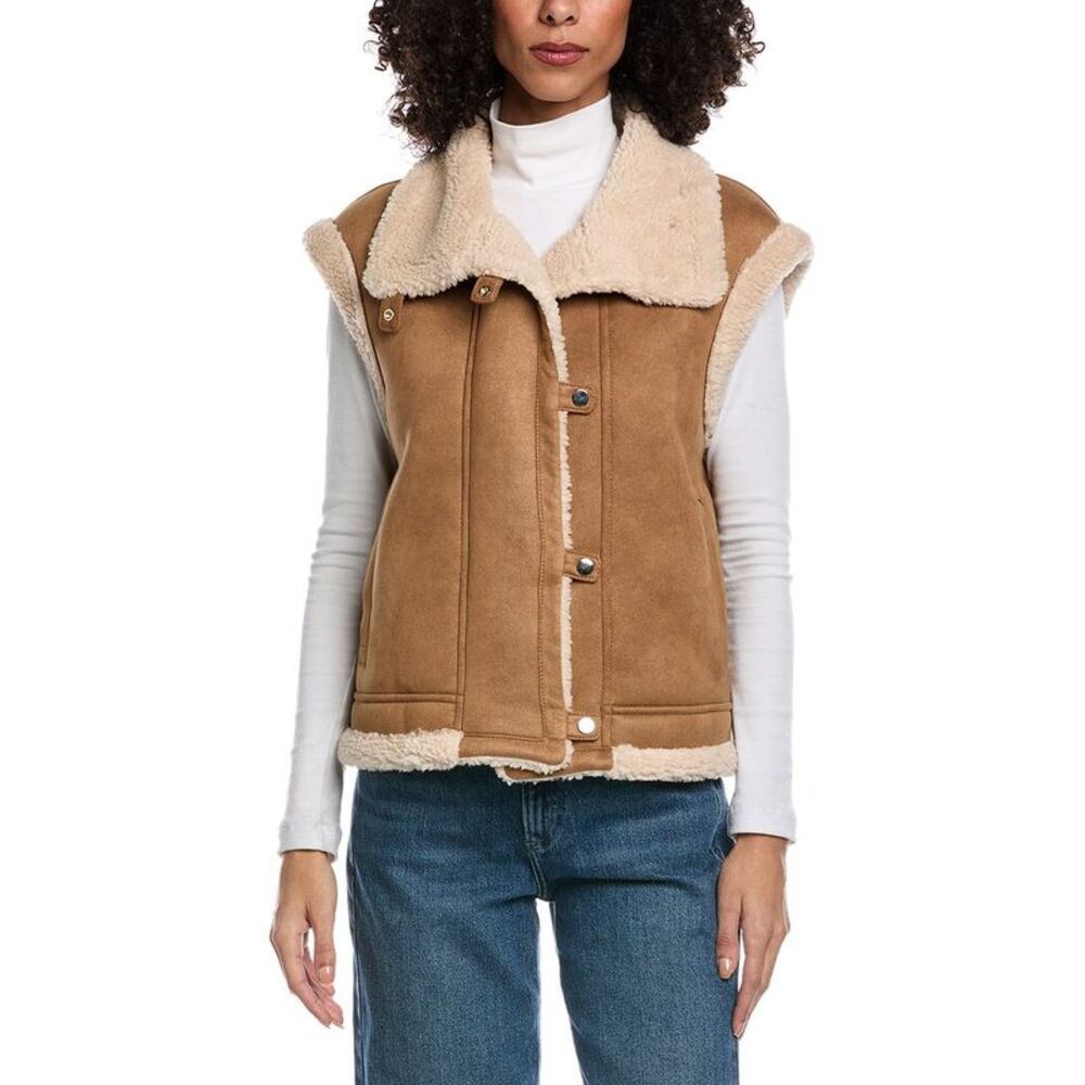 La Fiorentina Womens  Biker Vest, Brown